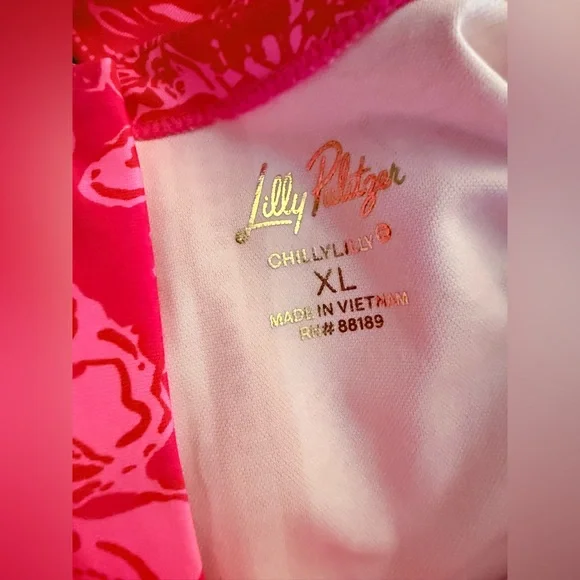 🆕Lilly Pulitzer- Zelena Dress UPF 50+, Big Party Eng Print, Pink, Size XL NWT - Picture 5 of 7